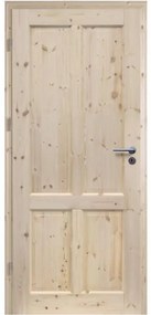 Dvere vnútorné Finskie plné 80Ľ so sukmi nelakované zámok na kľúč