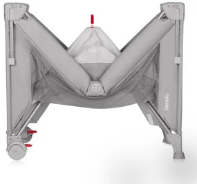 Lionelo - cestovná postieľka 3 v 1 ELLEN, betónovo sivá
