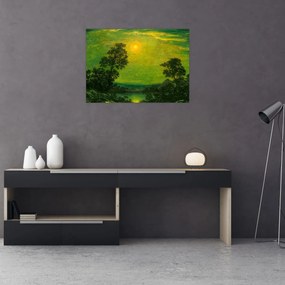 Sklenený obraz - Imitator of Ralph Albert Blakelock, Moonlight, reprodukcia (70x50 cm)