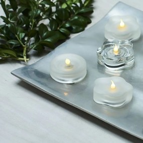 SIRIUS LED čajové sviečky, sada 2 kusov, matné, kvety