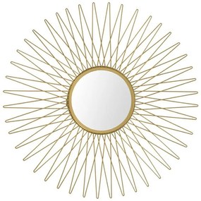 DekorStyle Nástenné zrkadlo Sun 49 cm zlaté