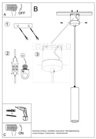 Závesné svietidlo Nancy, 1x biele keramické tienidlo
