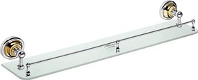 Bemeta Design RETRO gold-chrom: Polička, 600 mm, s hrazdou, sklo - 144202268