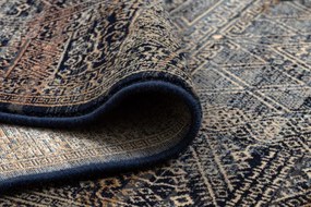 Koberec KESHAN, strapce 1251/53511 zlatý / modrý