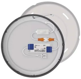 LED Stropné svietidlo LED/21W/230V 3000/3500/4000K pr. 22,5 cm čierna