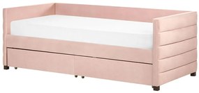 Jednolôžková posteľ 200 x 90 cm Marza (ružová). Vlastná spoľahlivá doprava až k Vám domov. 1081268