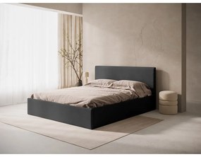 Antracitové čalúnené čelo postele 190,5x100 cm Remo – Micadoni
