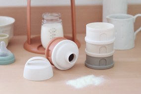 Súprava téglikov na sušené mlieko / desiatu Cotton White / Terracotta