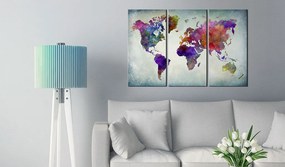 Artgeist Obraz na korku - World in Colors [Cork Map] Veľkosť: 90x60