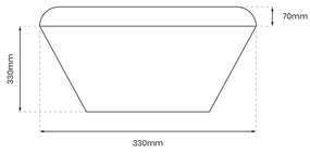 Plafond LED stropná lampa Gold Square Nemo 17W 33 cm 4000K IP44 Milagro