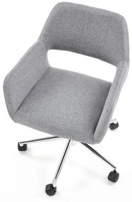 Dizajnová kancelárska stolička MOREL - kov, látka, sivá