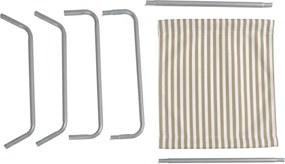 Skladacie plážové ležadlo SAND STRIPES, hnedé