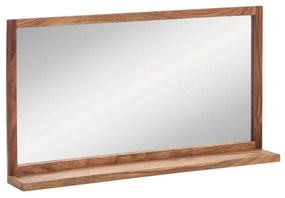 furniture-nabytek.cz - Masívne kúpeľňové zrkadlo Sydney light I z akácie, lakované, hnedé – 105×16×60 cm