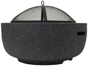 Prenosné ohnisko na drevo s roštom antracit