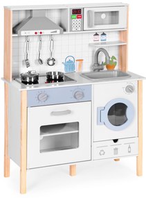 Detská drevená kuchynka ECOTOYS s LED a zvukmi