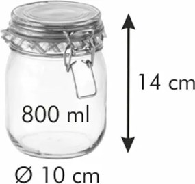 Tescoma Zaváracie poháre s klipsou DELLA CASA, 800 ml, 0,8 l