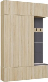 Předsíňová stěna Haga 2Sz1W 150 cm dub Sonoma