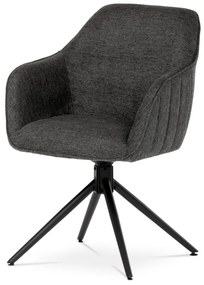 Jídelní židle, šedá, jemně hrubá látka, HC-536 GREY2