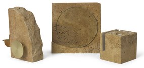 ferm LIVING Stojanček na ceruzky Klint Beige Travertine