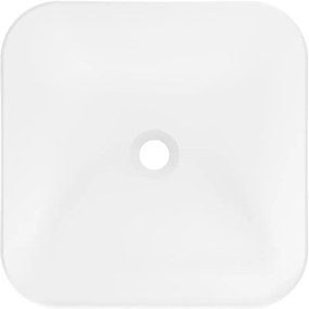 Mexen Ria, voľnestojace umývadlo z konglomerátu 45x45x83 cm, biela matná, 26584500