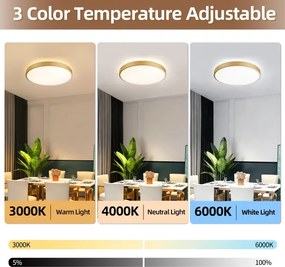 Brilagi - Stmievateľné LED svietidlo GLASS POOL DOUBLE LED/60W/230V 50 cm zlaté + diaľkové ovládanie