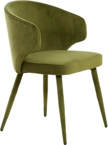 Zelené čalúnené jedálenské kreslá v súprave 2 ks Kosaka – Light &amp; Living
