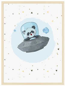Zvierací astronauti - panda - obraz do detskej izby Bez rámu  | Dolope