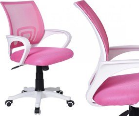 Kancelárska stolička FB-BIANCO ružová/biela