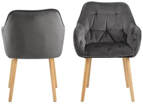 Jedálenské kreslo Brooke tmavosivé