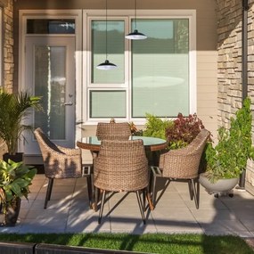 SADA 2x LED Solárne závesné svietidlo LED/6W/3,7V 2000 mAh IP44 + DO