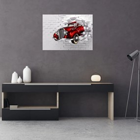 Obraz - Červené auto (70x50 cm)