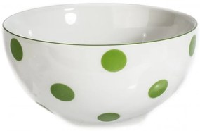 Porcelánová miska na polévku, Thun, Vital, Zelený puntík