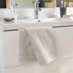 Béžový froté bavlnený uterák 50x90 cm Tendresse – douceur d'intérieur