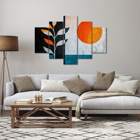 Obraz - Abstrakcia rastliny a slnka (150x105 cm)