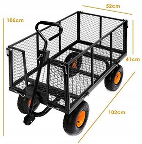 Záhradný vozík na nafukovacích kolesách 220 l / 350 kg