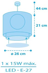 Dalber 60652 - Detský luster PIRATE ISLAND 1xE27/15W/230V