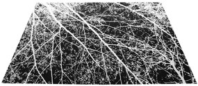 Tutumi, plyšový koberec Nature 4D vzor: biele stromy 200x300 cm, SHG-09014