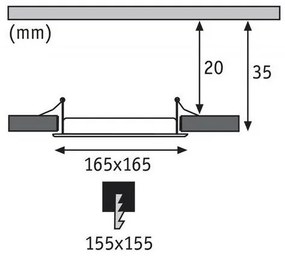 Paulmann 92068 - LED/12W IP44 Kúpeľňové podhľadové svietidlo QUAL 230V 2700K