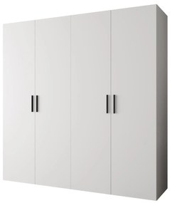 Šatníková skriňa 200 cm Borry 1 (biela + čierna). Akcia -19%. Vlastná spoľahlivá doprava až k Vám domov. 1125769