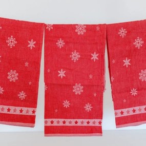 Polášek Utierka Egypt so zimným motívom – 3 ks - č. 110 | Červená / šedá