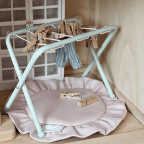 Mini podložka s volánom púdrovo ružová