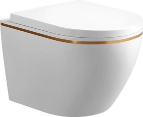 BPS-koupelny Závesná WC misa so SoftClose sedadlom HYD-4709, biela
