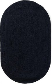 Kúpeľňový koberček Javo Cotton čierny ovál