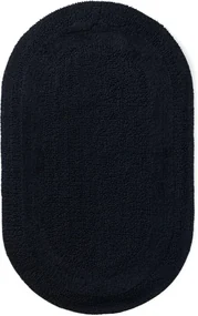 Kúpeľňový koberček Javo Cotton čierny ovál