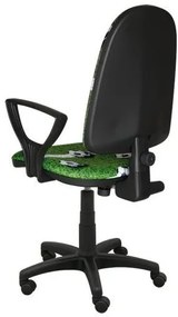 Detská otočná stolička BRANDON - FUTBAL zelená