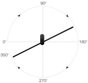 Toolight - LED nástenná kúpeľnová lampa nad zrkadlo 92cm 12W 640lm APP583-1W, čierna, OSW-09754