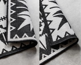 ELLE Decoration, Kusový koberec Gemini 106019 Black z kolekcie Elle – na von aj na doma, 200x290, čiernobiela, chodba / predsieň