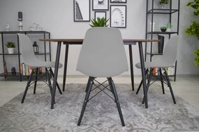Set jedálenských stoličiek OSAKA sivé (čierne nohy) 4ks