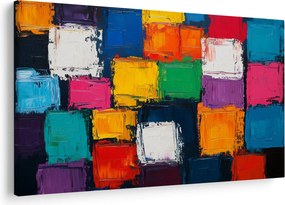 Obraz - Maľba farebných štvorcov (90x60 cm)