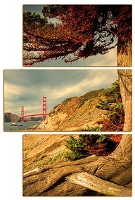 Obraz na plátne - Golden Gate Bridge - obdĺžnik 7922FC (105x70 cm)